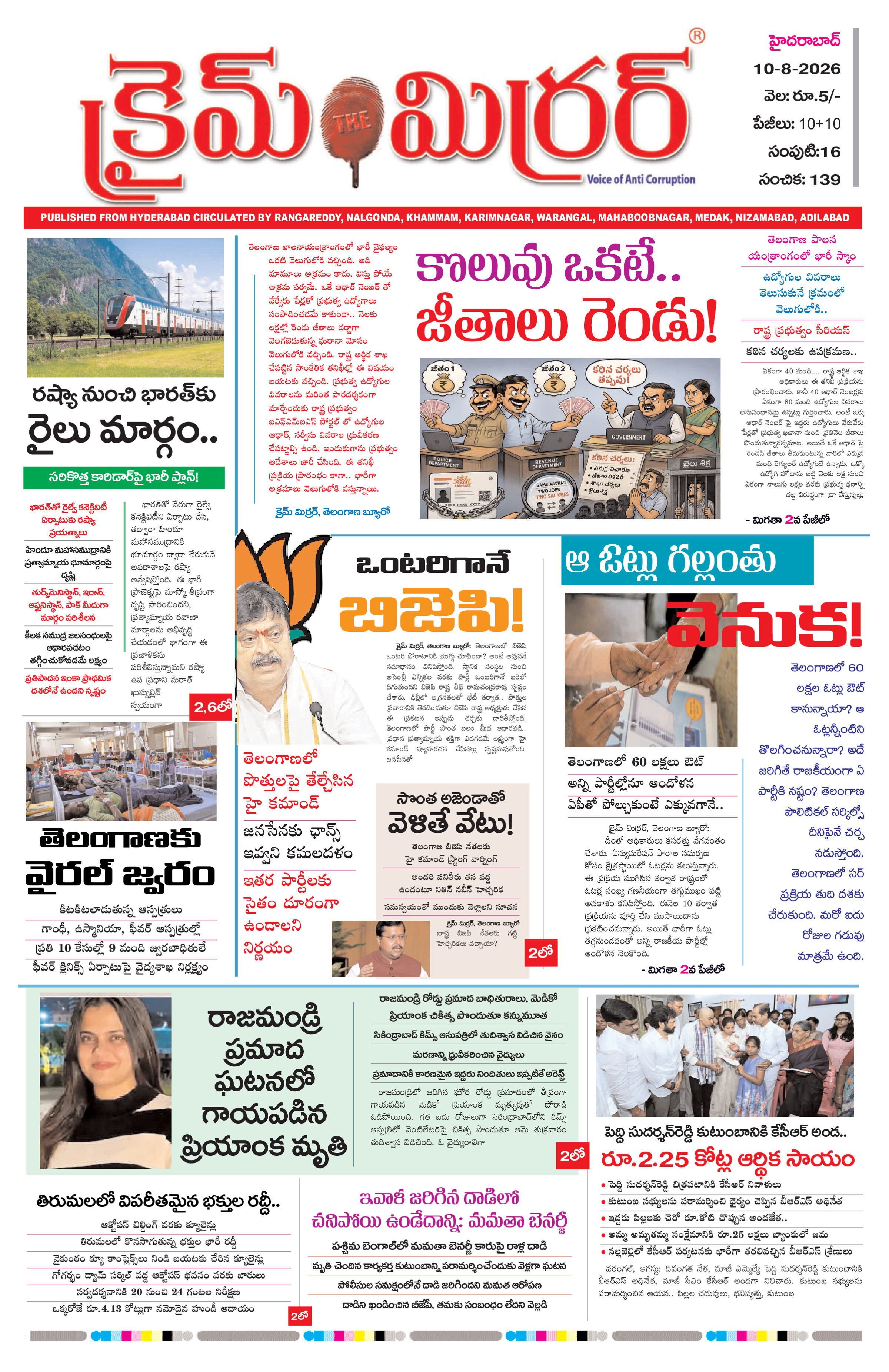 Crime Mirror Telugu Daily Newspaper